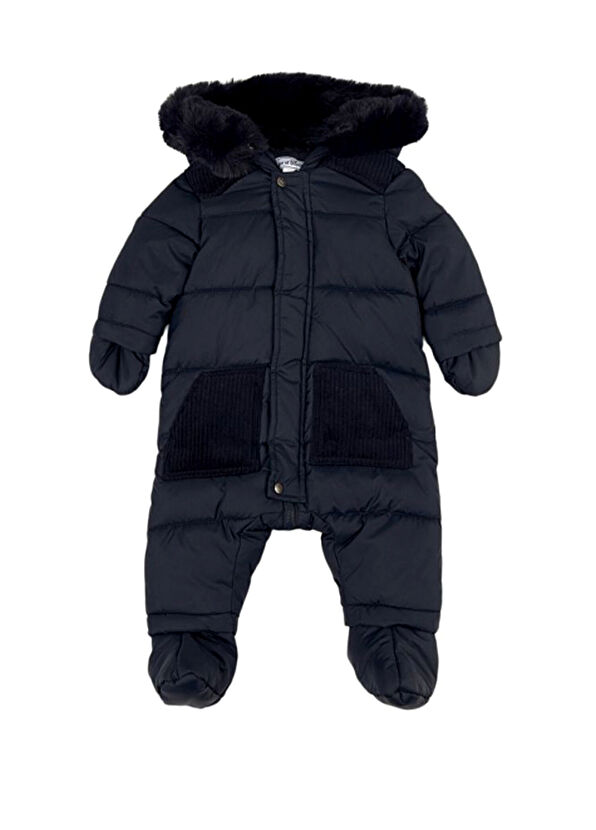 Tartine Et Chocolat Lacivert Kapüşonlu Erkek Bebek Astronot Mont - 1