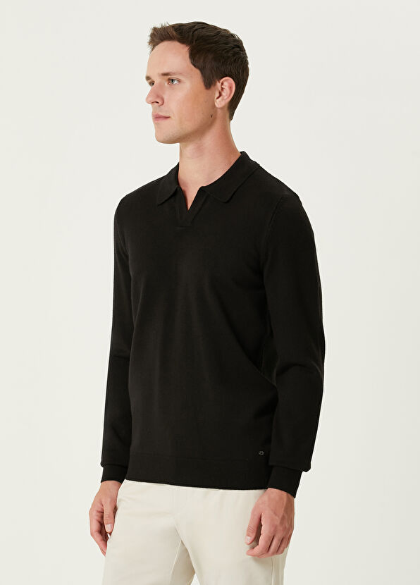 Beymen Club Siyah Polo Yaka Triko - 4