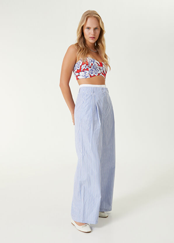 Beymen Club Kırmızı Beyaz Keten Bluz - 3