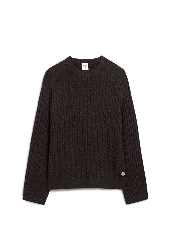 Atelier38 Hug Brown Wool Women's Sweater - 2