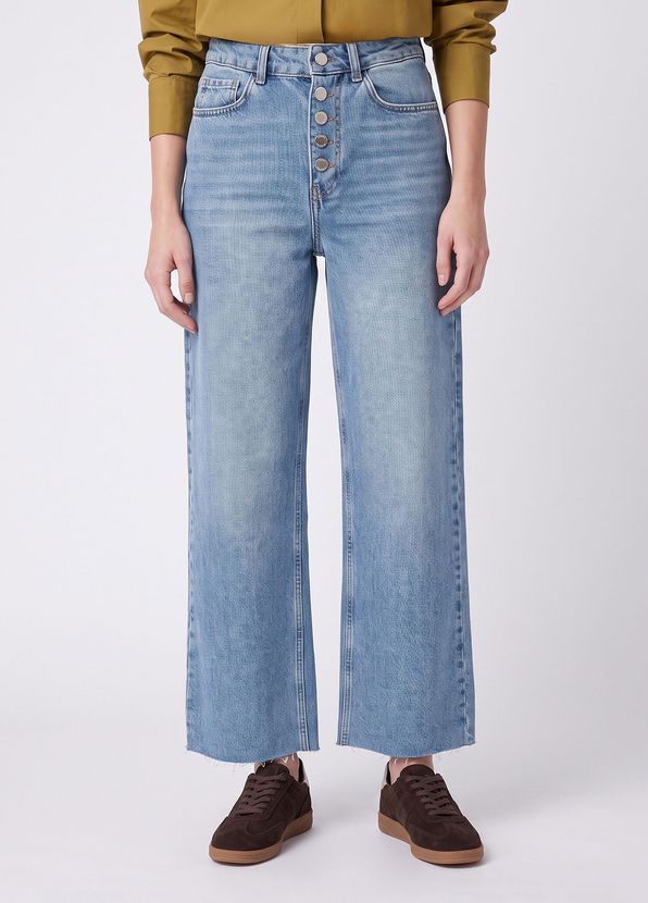 Beymen Club Mavi Wide Leg Jean Pantolon - 2