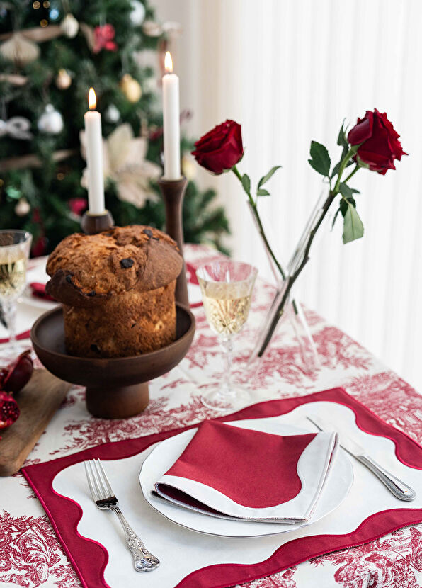 Matis Home Line Nora Bordo Keten Kare 2'li Peçete Seti - 2