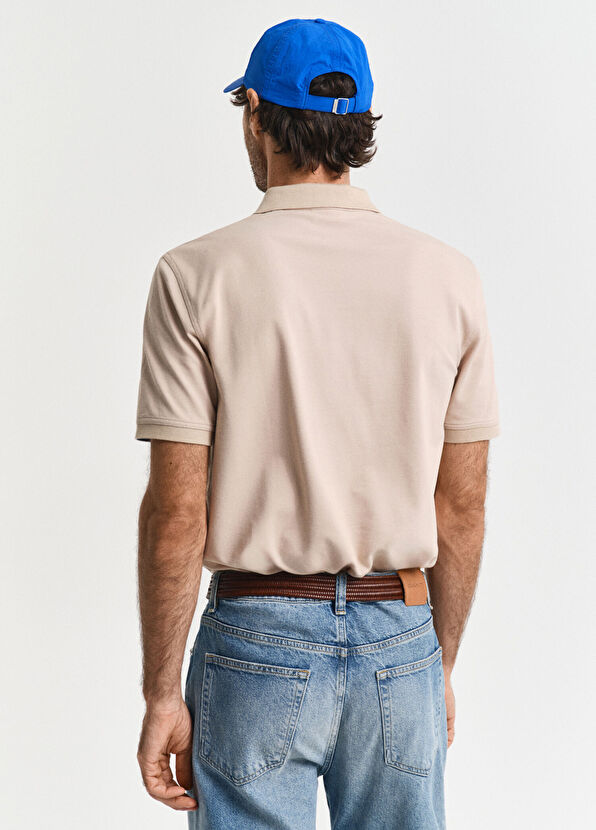 Gant Bej Regular Fit Polo Yaka Kısa Kollu Erkek T-shirt - 2