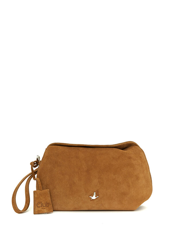 Beymen Club Taupe Women's Suede Clutch - 1