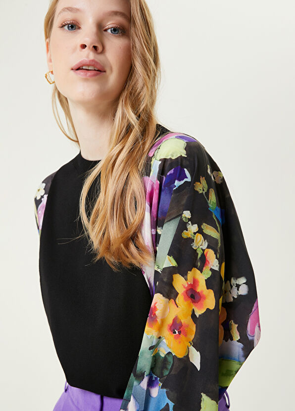 Beymen Club Siyah Gül Desenli Kazak - 3