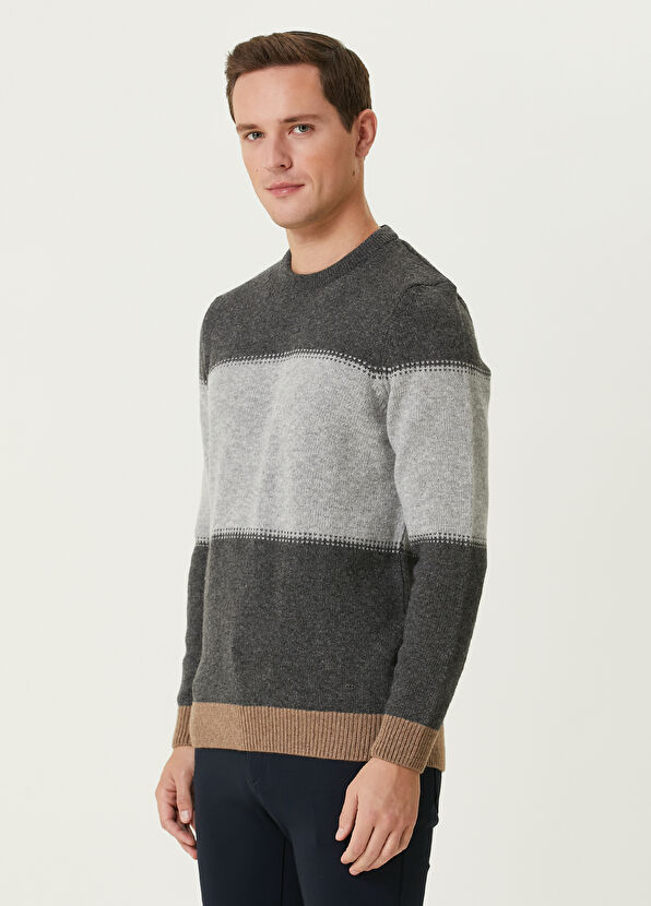 Beymen Club Anthracite Wool Sweater - 4