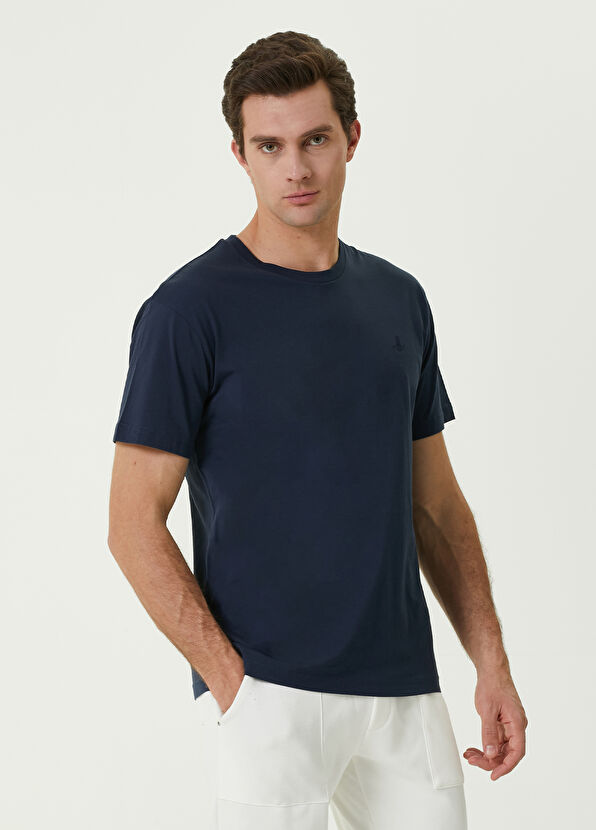 Beymen Club Lacivert Kuş Nakışlı Basic T-shirt - 1