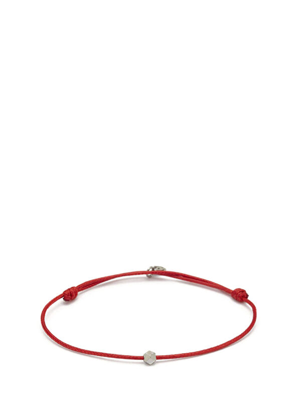 Gümüş Kırmızı Şans Bileklik - Görsel 2