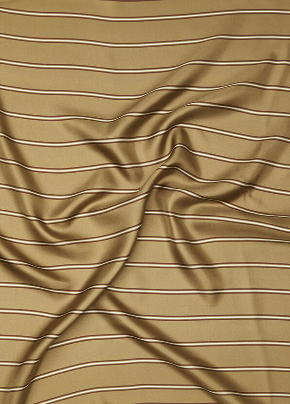 Beymen Club Khaki Pinstripe Silk Scarf - 4
