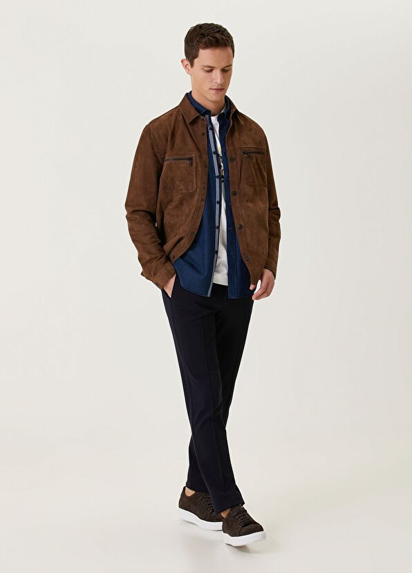 Beymen Club Brown Suede Shirt - 3