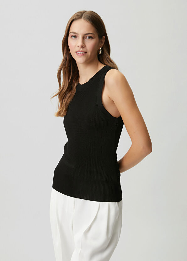 Beymen Club Black flush basic knitwear tank top - 4
