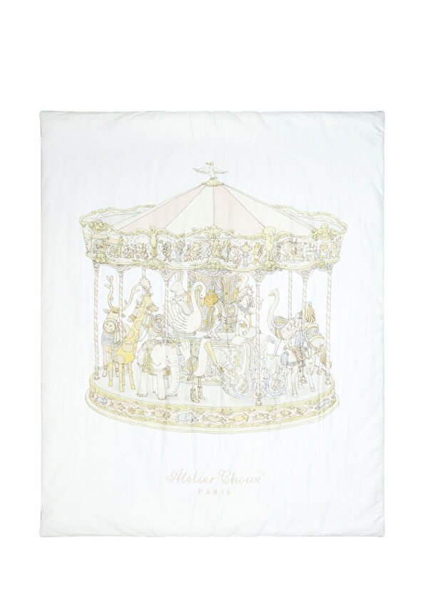 Atelier Choux Çok Renkli Carousel Baskılı Çift Taraflı Yorgan - 1
