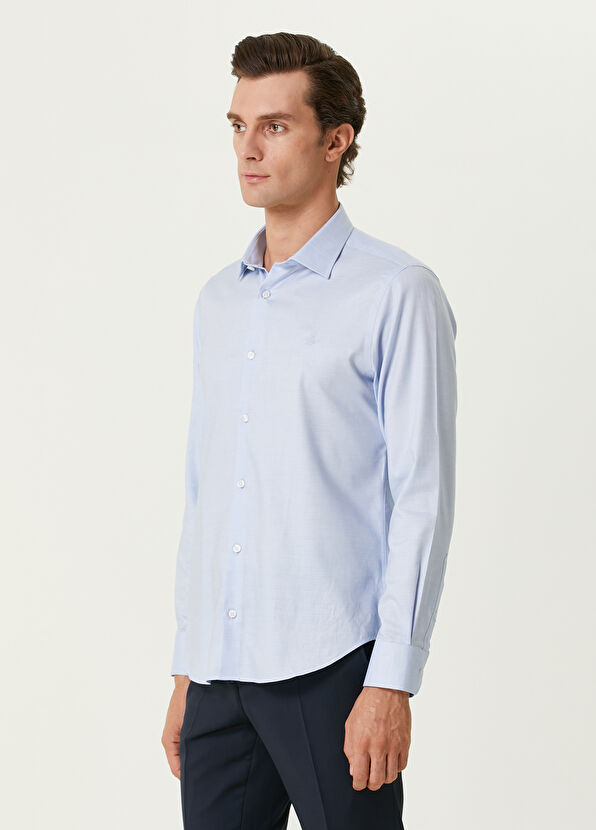 Slim Fit Mavi Non-iron Gömlek Beymen Club Slim Fit Mavi Non-iron Gömlek - 4
