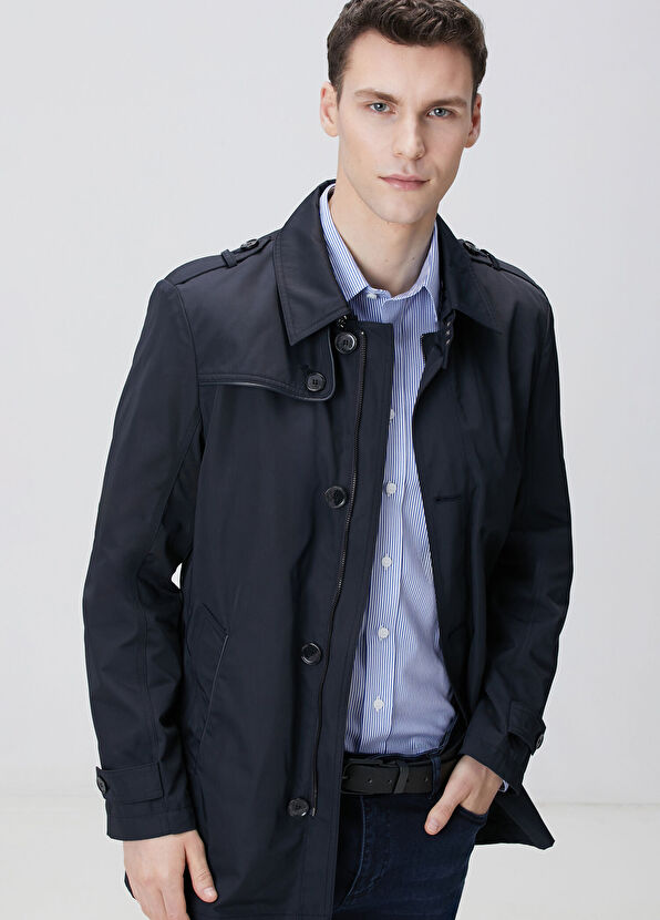 Network Lacivert Pardösü - 2