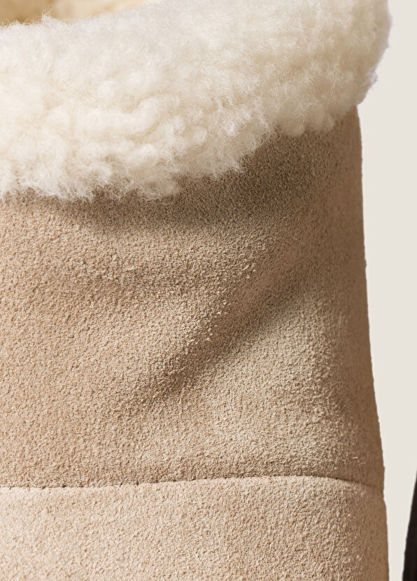 Miu Miu Naturel Süet Kadın Bot - 4