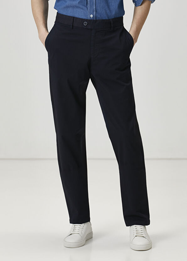 Beymen Club Regular Fit Lacivert Twill Dokulu Chino Pantolon - 2