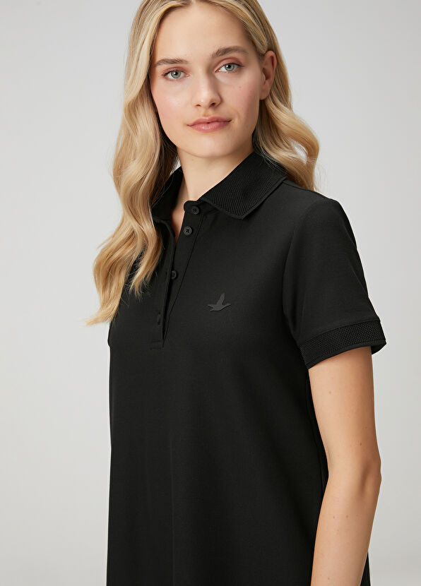 Beymen Club Siyah Mini Polo Elbise - 3
