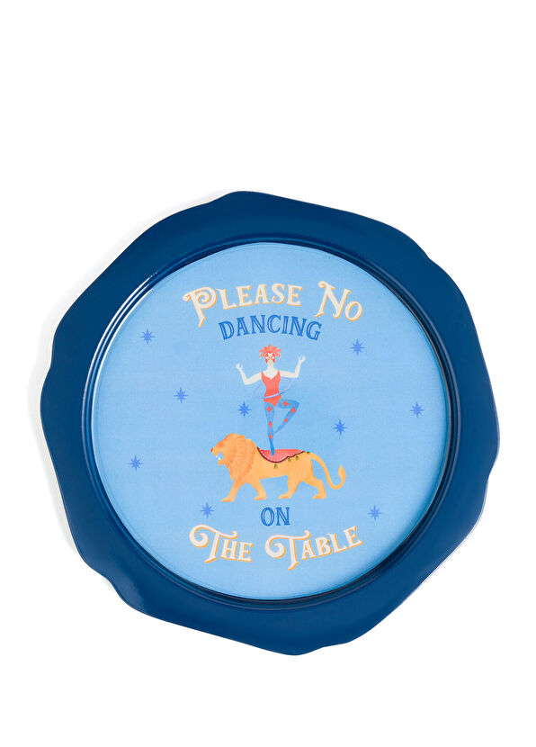 Zsa Zsa Zsu Nanpur Blue Iron Decorative Tray - 1