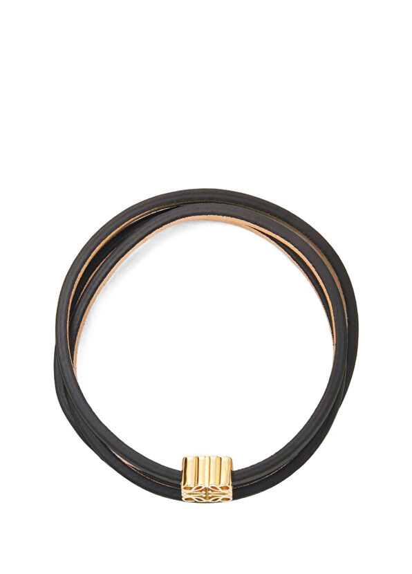 Siyah Kadın Deri Bileklik - Görsel 3