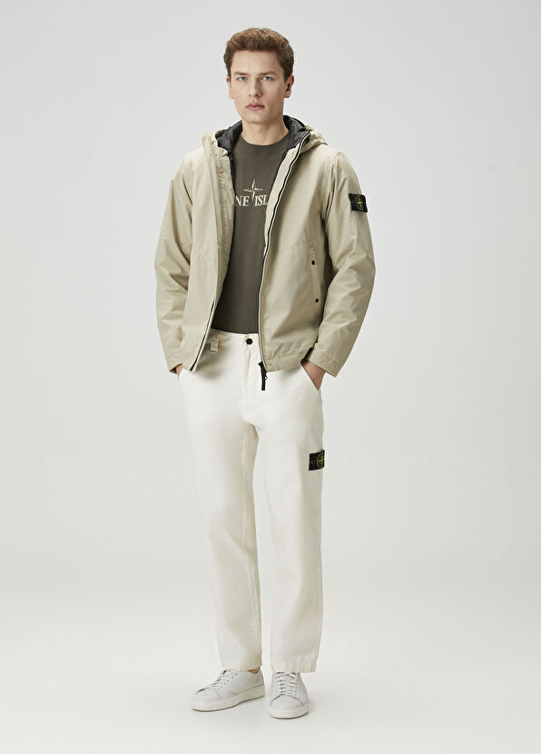 Stone Island Koyu Bej Kapüşonlu Mont - 2