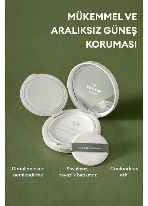 Village 11 Factory Perfect Airy Sun Cushion SPF50+ PA++++ Cilt Tonu Eşitleyici Vegan Cushion Güneş Kremi 14 gr - 2