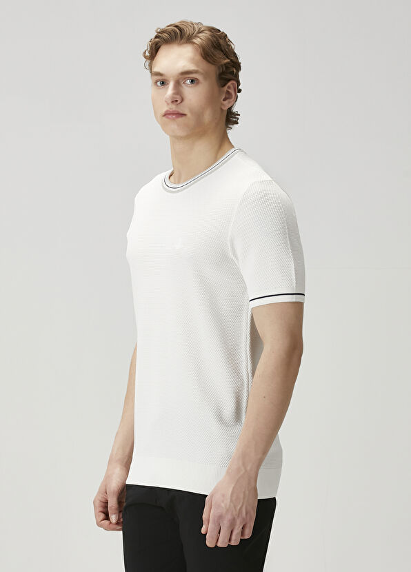 Beymen Club Beyaz Petek Dokulu Triko - 4