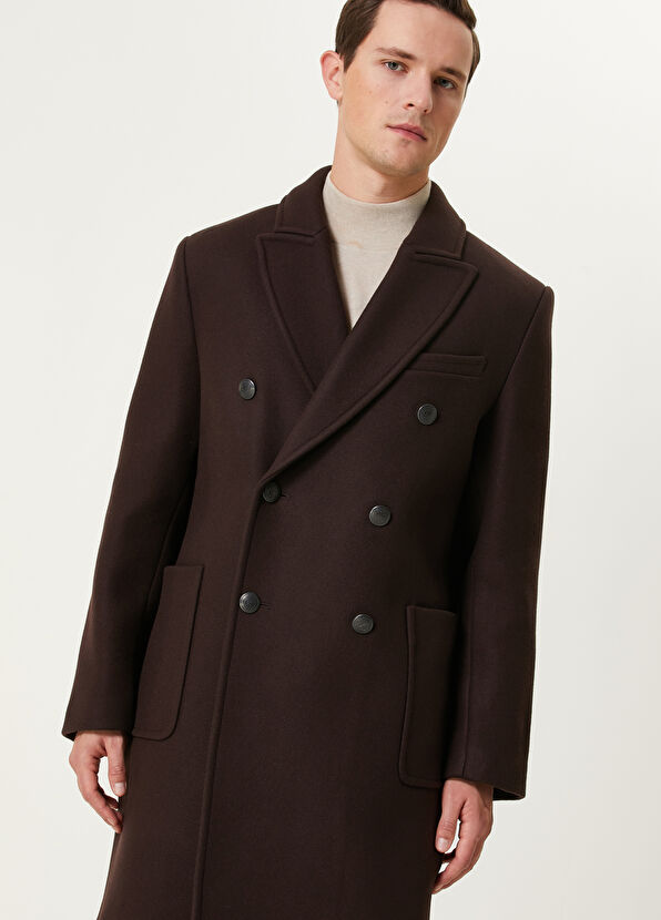 Beymen Club Bordo Kruvaze Palto - 2