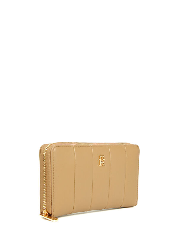 Tommy Hilfiger Icon Large Beige Quilted Women's Wallet - 2