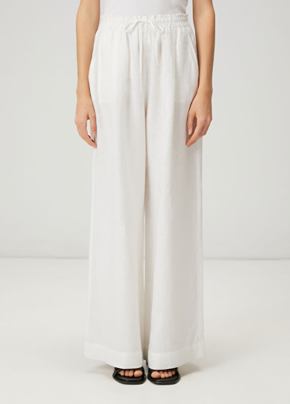 Beymen Club Kırık Beyaz Keten Pantolon - 2