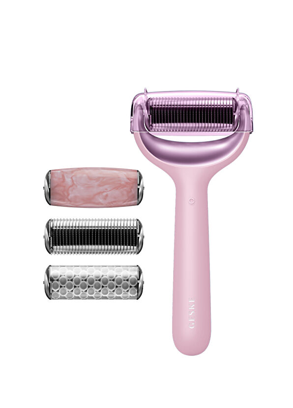 Geske MicroNeedle Face & Body Roller Pembe Mikro İğneli + Buz Başlığı + Pembe Kuvars Başlıklı Dermaroller Yüz ve Vücut Cihazı - 2