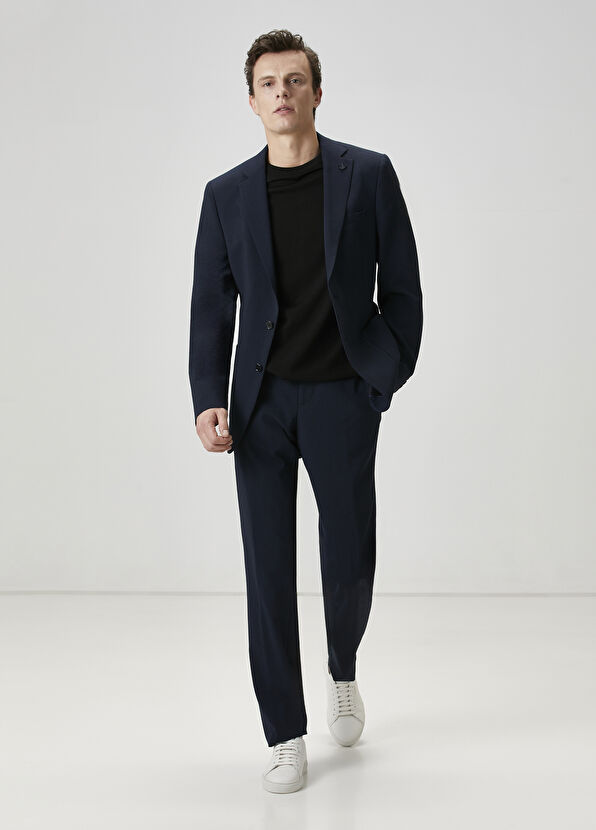 Beymen Club Drop 6 Lacivert Gofreli Takım Elbise - 2