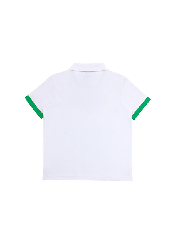 Milky Wilky Garden White Polo Collar Short Sleeve Boy's T-shirt - 2