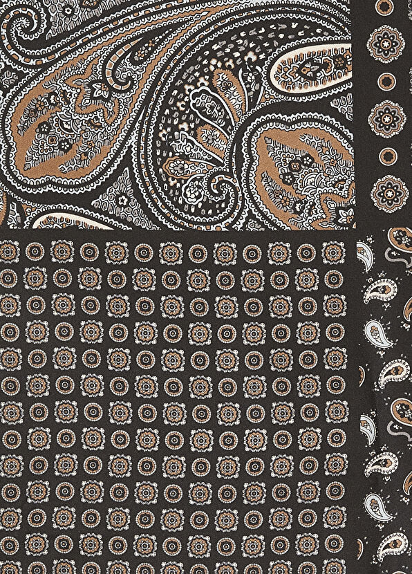Beymen Club Black Patterned Silk Bag Handkerchief - 2