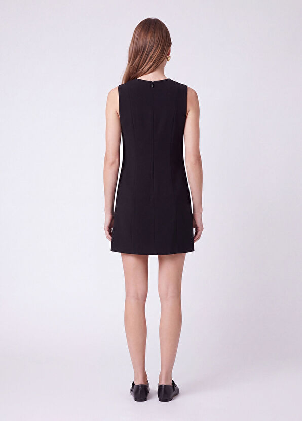 Beymen Club Black Bow Slit Sleeveless Mini Dress - 4