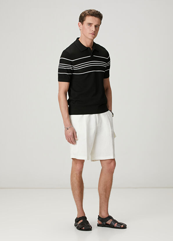 Beymen Club Black And White Line Detail Polo Knitwear - 3