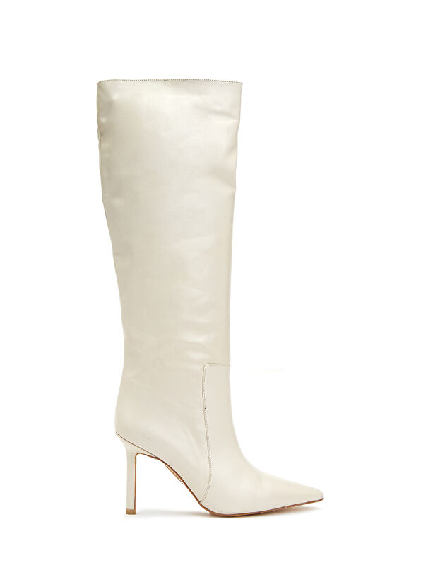 Beymen Club Beige Women's Leather Boots - 1