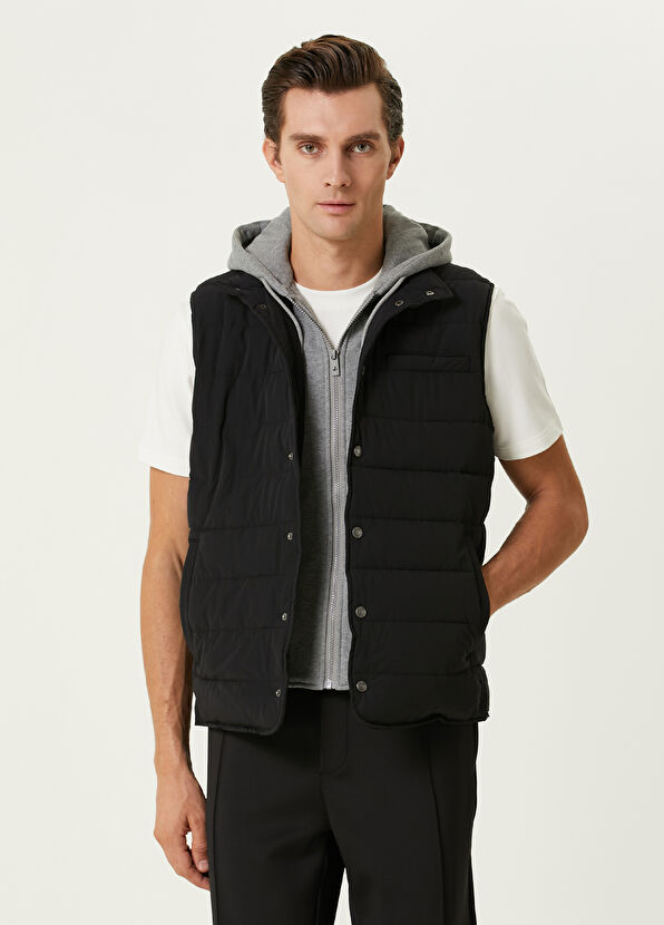 Beymen Club Black Hooded Vest - 1