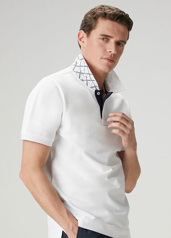 Beymen Club Comfort Fit Beyaz Polo Yaka T-shirt - 2