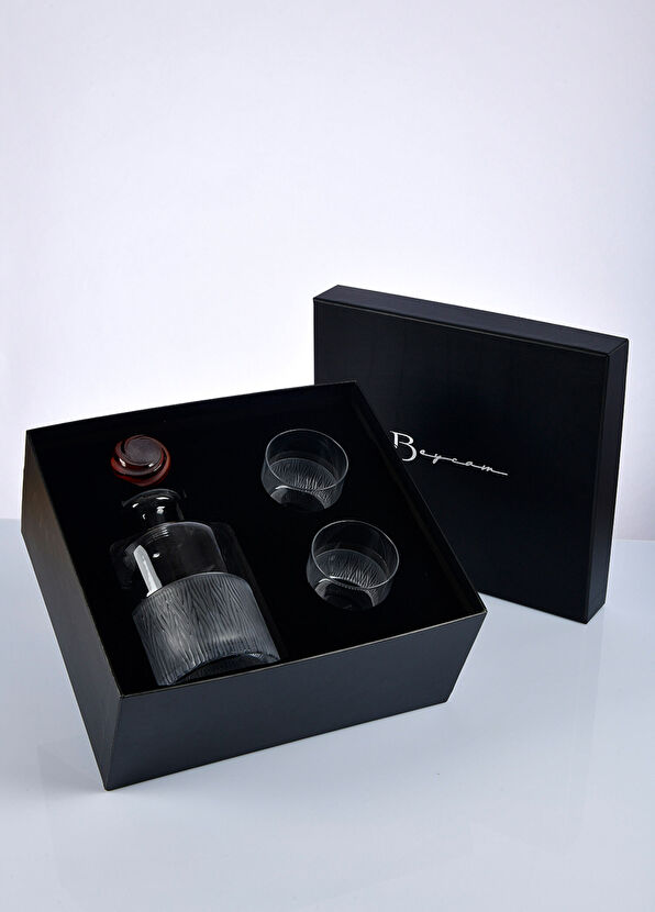 Beycam Istanbul Crystal Glass Whiskey Bottle and Set of 2 Glasses - 2