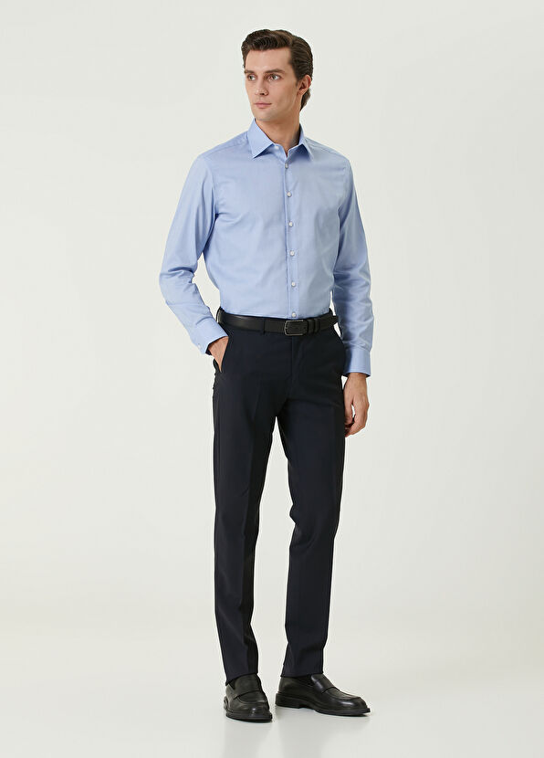 Beymen Club Comfort Fit Mavi Oxford Gömlek - 3