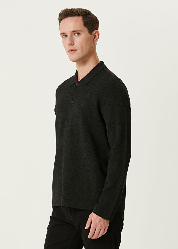 Beymen Club Antrasit Yün Hırka - 4