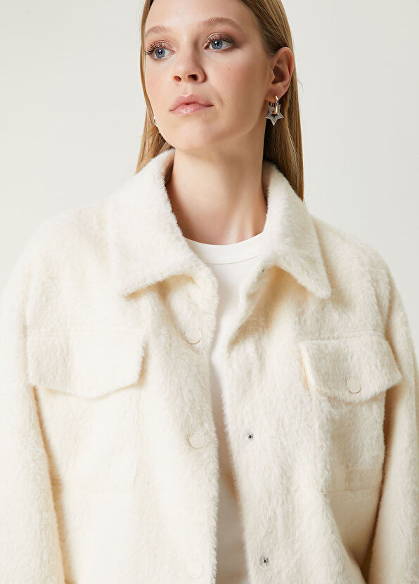 Beymen Club Off-White Short Trucker Jacket - 2