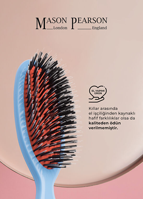 Mason Pearson Pocket Bristle Nylon BN4 Blue Saç Fırçası - 2