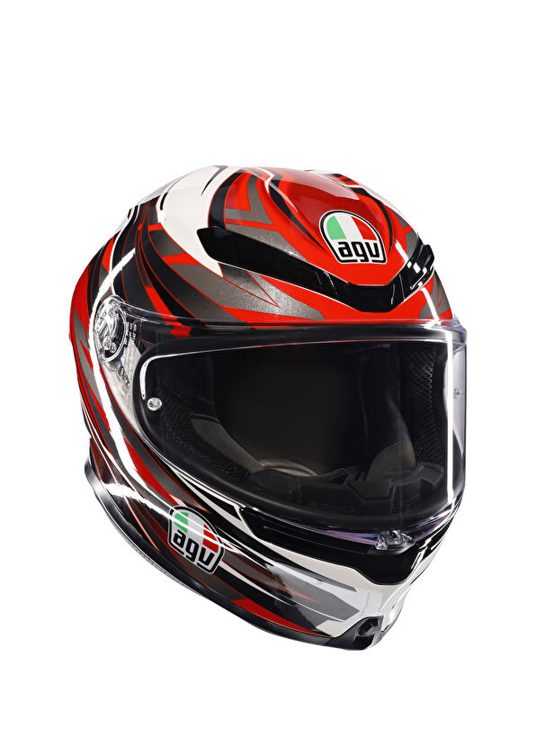 Agv K6 S Reeval White Red Grey Kapalı Unisex Kask - 1