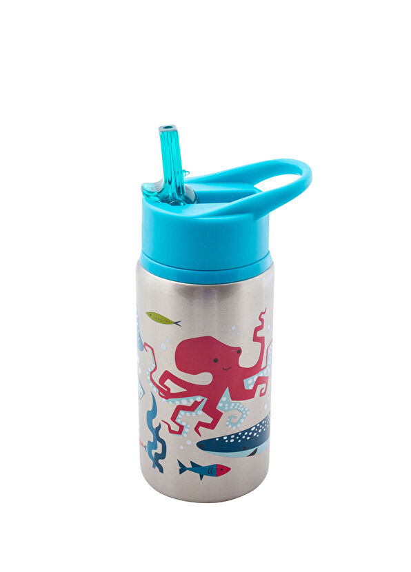Stephen Joseph Köpekbalığı Desenli Mavi Kapak Çelik Suluk 530 ml - 2