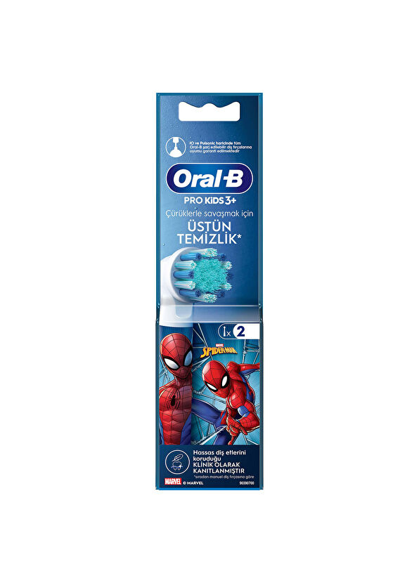 Oral-B Pro Kids Spiderman 2'li Şarjlı Diş Fırçası Yedek Başlığı - 2