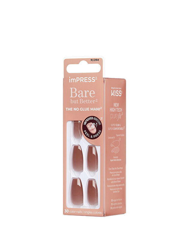 Impress Bare But Better Nude Ombre Kendinden Yapışkanlı Küt Uzun Takma Tırnak  - 3