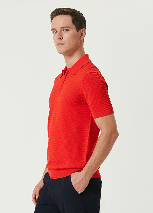 Beymen Club Nar Çiçeği Polo Yaka Kısa Kollu Triko - 4