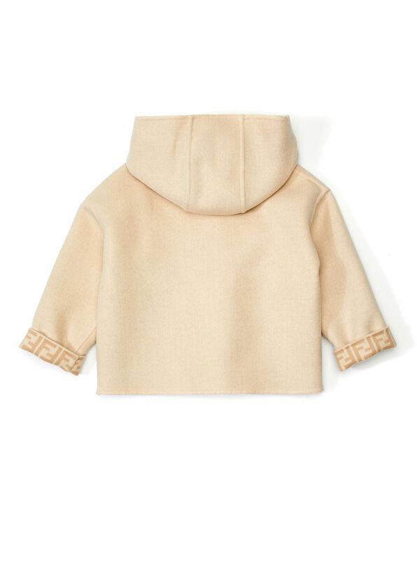 Fendi Bej Kapüşonlu Unisex Çocuk Ceket - 3
