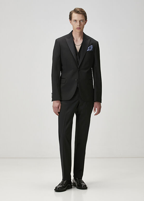 Beymen Club Black Vest Detailed Wool Tuxedo - 2